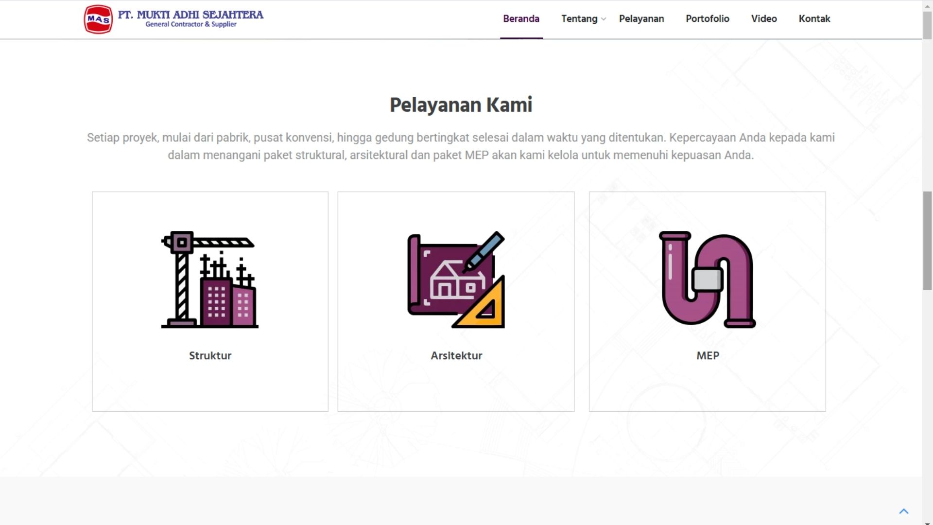 PT. MAS Profile Website