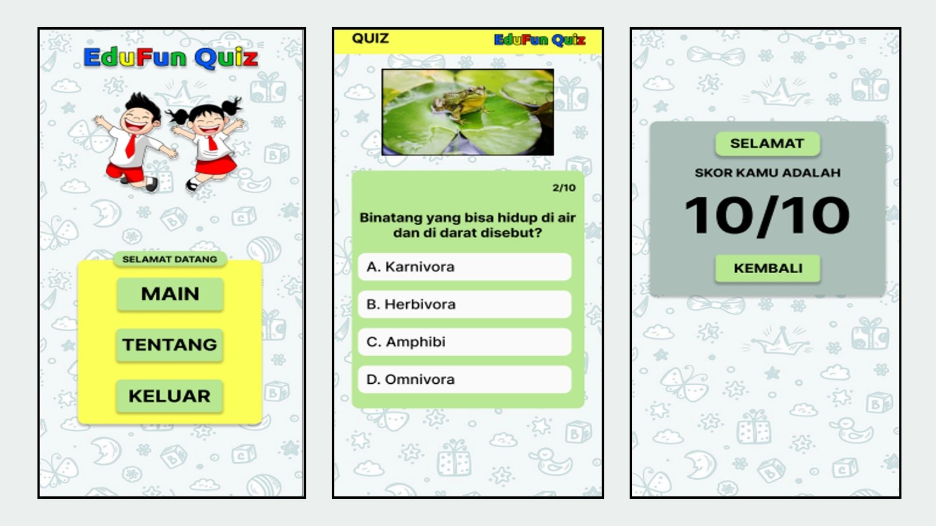 EduFun Quis Mobile Application